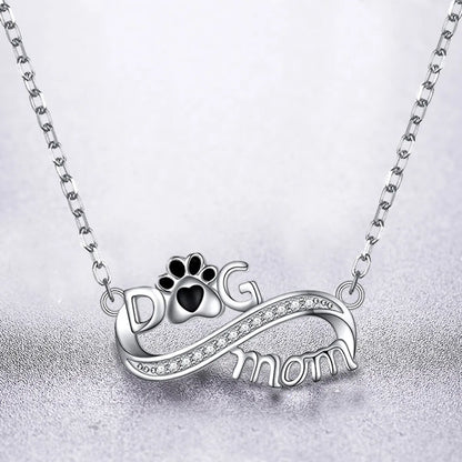 Sterling Silver IG Style Elegant Letter Infinity Zircon Pendant Necklace