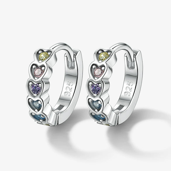 925 Sterling Silver Inlaid Zircon Heart Jewelry Set With Light Luxury Niche Style