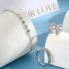 925 Sterling Silver Inlaid Zircon Heart Jewelry Set With Light Luxury Niche Style