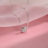 Sterling Silver Inlay Heart Shape Pendant Necklace