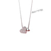 Sterling Silver Inlay Heart Shape Pendant Necklace