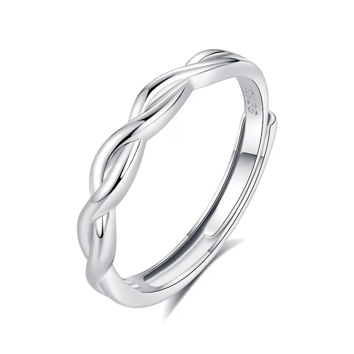 Sterling Silver Inlay Solid Color Zircon Rings