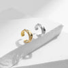 925 Sterling Silver Ins Shaped Liquid Metal Ear Clip Earring For Girls With Electroplating