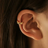 925 Sterling Silver Ins Shaped Liquid Metal Ear Clip Earring For Girls With Electroplating