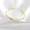 Sterling Silver Interwoven Bracelet With Mobius Ring Design And Electroplated Finish Simple Minimalist Jewelry