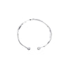 Sterling Silver Interwoven Bracelet With Mobius Ring Design And Electroplated Finish Simple Minimalist Jewelry