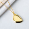 925 Sterling Silver Irregular Geometric Glazed Pendant Necklace Minimalist Electroplated Metallic Clavicle Chain