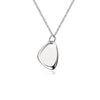 925 Sterling Silver Irregular Geometric Glazed Pendant Necklace Minimalist Electroplated Metallic Clavicle Chain