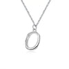 925 Sterling Silver Irregular Geometric Pendant Necklace For Women With Electroplated Cross Chain Elegant Minimalist Clavicle Necklace