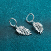 925 Sterling Silver Leaf And Flower Earrings With Inlaid Moissanite National Style Jewelry