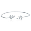 925 Sterling Silver Leaf Diamondinlaid Seiko Bracelet Ins Style Plants Flowers Design