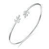 925 Sterling Silver Leaf Diamondinlaid Seiko Bracelet Ins Style Plants Flowers Design