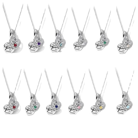 Sterling Silver Letter Heart Shape Pendant Necklace