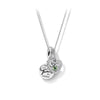 Sterling Silver Letter Heart Shape Pendant Necklace