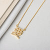 Sterling Silver Letter Pendant Necklace With Simple Diamond Accents O Chain Clavicle Necklace For Women