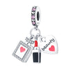 Sterling Silver Lipstick Perfume Threepiece Set Charm Diy Bracelet Jewelry Accessories Dripping Oil