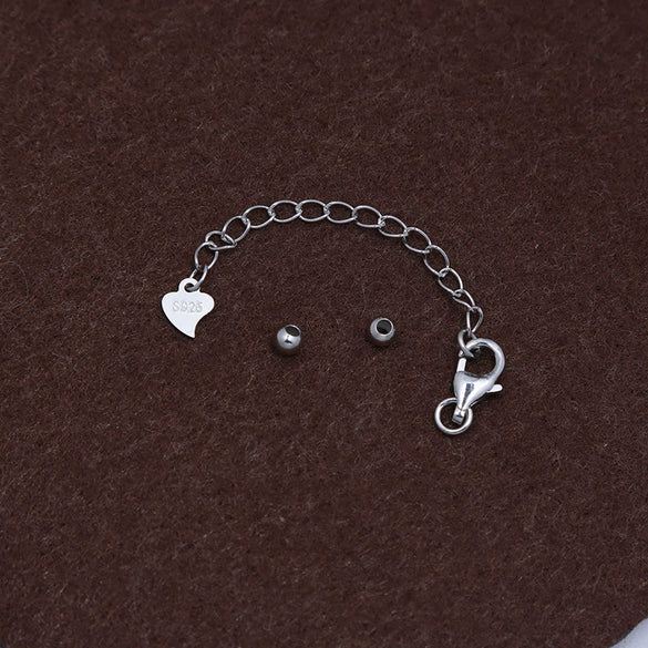 Sterling Silver Lobster Clasp Tail Chain Diy Handmade Pearl Necklace Jewelry With Electroplating Treatment