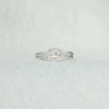 Sterling Silver 925 Love Shape Double Ring Set Geometric Style Electroplated For Women