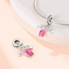 925 Sterling Silver Luggage Aircraft Passport Diy Jewelry Accessories Pendant Bracelet With Dripping Oil Design
