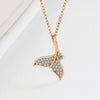 Sterling Silver Mermaid Tail Pendant Necklace Geometric Clavicle Chain Light Luxury Style For Women