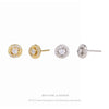 Sterling Silver Microembedded Twist Inlaid Zircon Earrings For Women