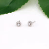 Sterling Silver Microembedded Twist Inlaid Zircon Earrings For Women