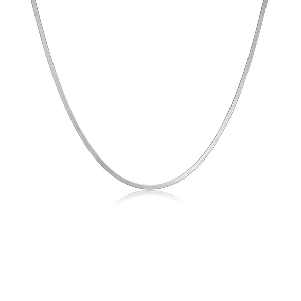 925 Sterling Silver Minimalist Flat Snake Bone Chain Choker And Bracelet For Women With Geometric Design And Electroplating