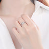 925 Sterling Silver Minimalist Four Leaf Clover Detachable Adjustable Ring For Women Diamond Inlay Lucky Floral Jewelry