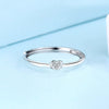 925 Sterling Silver Minimalist Four Leaf Clover Detachable Adjustable Ring For Women Diamond Inlay Lucky Floral Jewelry