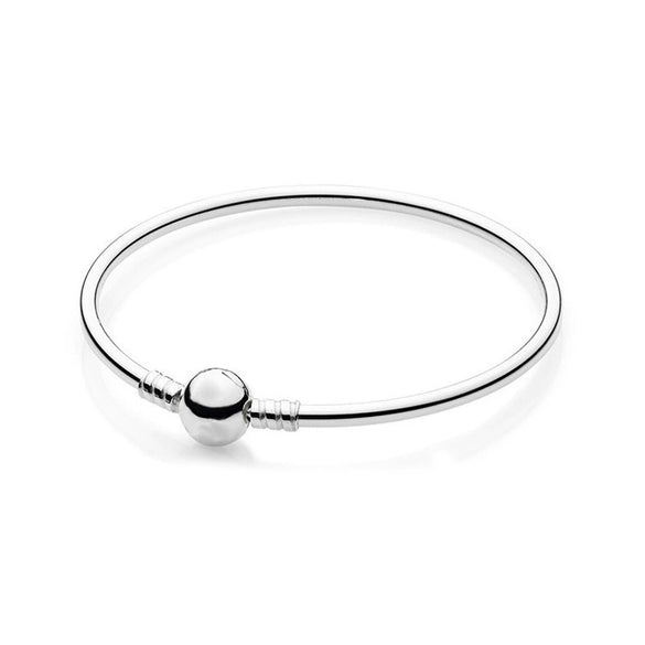 Sterling Silver Minimalist Geometric Bracelet With Round Clasp And Rose Gold Tone Finish For Unisex Jewelry Making