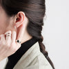 925 Sterling Silver Minimalist Geometric Hoop Earrings For Women Light Luxury Style Silver Ear Buckle