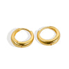 925 Sterling Silver Minimalist Geometric Hoop Earrings For Women Light Luxury Style Silver Ear Buckle