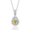 Sterling Silver Moissanite Necklace With Animal Zodiac Pattern And Round Shape