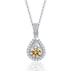 Sterling Silver Moissanite Necklace With Animal Zodiac Pattern And Round Shape