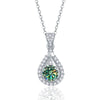 Sterling Silver Moissanite Necklace With Animal Zodiac Pattern And Round Shape