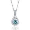 Sterling Silver Moissanite Necklace With Animal Zodiac Pattern And Round Shape