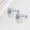 925 Sterling Silver Moissanite Single Stud Earring Geometric Cow Head Prong Set Electroplated Fine Jewelry