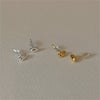 925 Sterling Silver Oval Earrings With Letters Numbers Text Electroplated