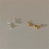 925 Sterling Silver Oval Earrings With Letters Numbers Text Electroplated