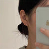 925 Sterling Silver Oval Earrings With Letters Numbers Text Electroplated