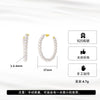 Sterling Silver Pearl C Shaped Stud Earrings With 14K Gold Electroplating Elegant And Simple Style For Ladies
