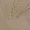 925 Sterling Silver Pearl Geometric Necklace