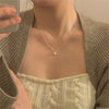 925 Sterling Silver Pearl Geometric Necklace
