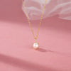 Sterling Silver Pearl Inlay Pearl Pendant Necklace