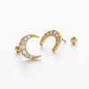Sterling Silver Piercing Screw Earrings Geometric U Shaped Electroplated Fashion Versatile Jewelry For Women