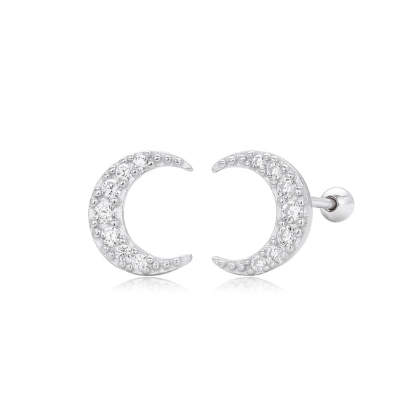 Sterling Silver Piercing Screw Earrings Geometric U Shaped Electroplated Fashion Versatile Jewelry For Women