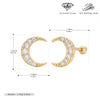 Sterling Silver Piercing Screw Earrings Geometric U Shaped Electroplated Fashion Versatile Jewelry For Women