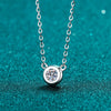 Sterling Silver Plated Pt950 Gold Necklace With Moissanite Bubble Pendant Electroplating Cross Flower Chain For Women