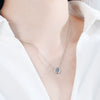 Sterling Silver Plated Pt950 Gold Necklace With Moissanite Bubble Pendant Electroplating Cross Flower Chain For Women