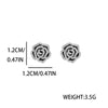 Sterling Silver Plated Zircon Inlay Rose Earrings Necklace